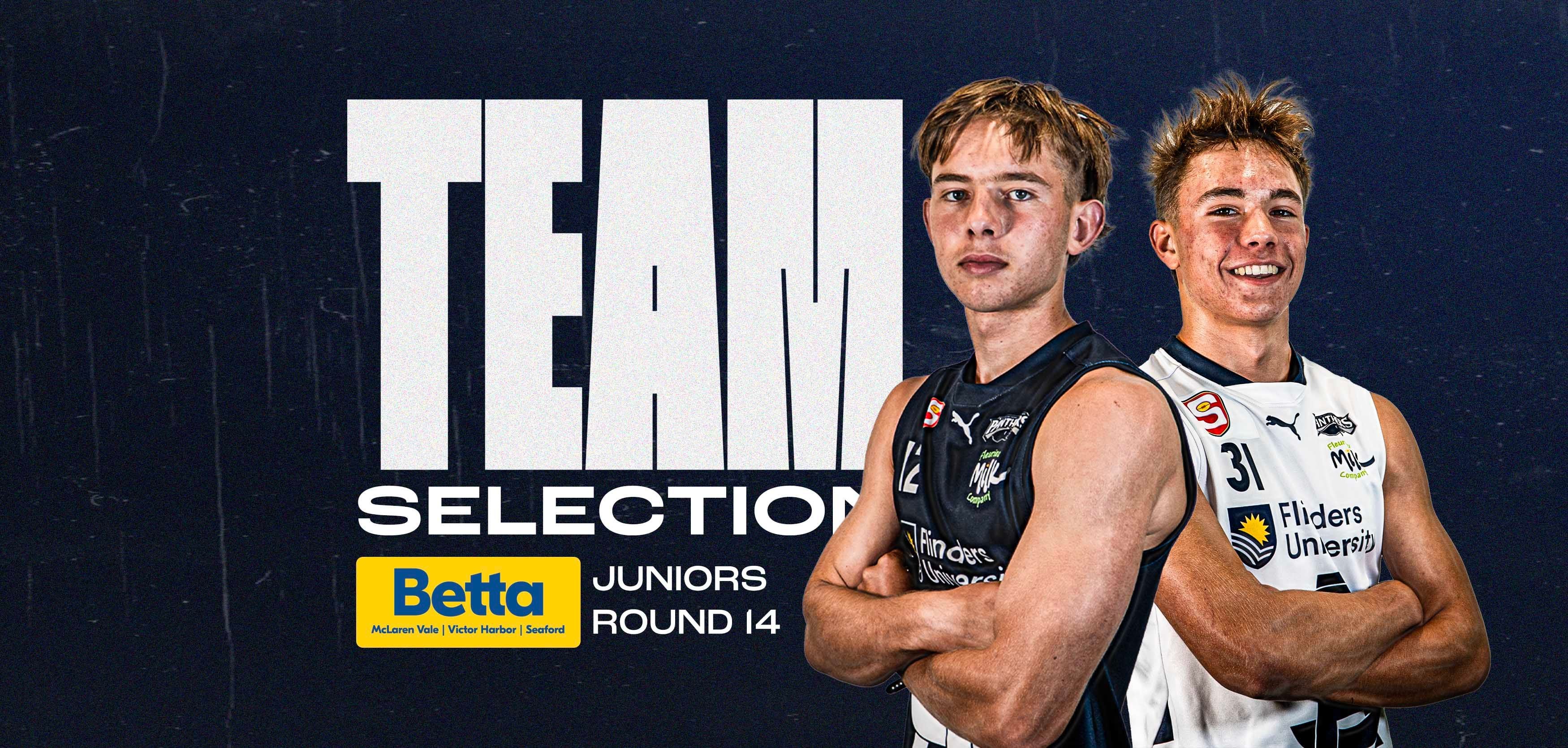 BETTA Team Selection: Juniors Round 14 v North BETTA Team Selection: Juniors Round 14 v North